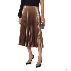 A.L.C. Bronze Pleated Maxi Skirt